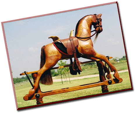 wooden glider rocking horse